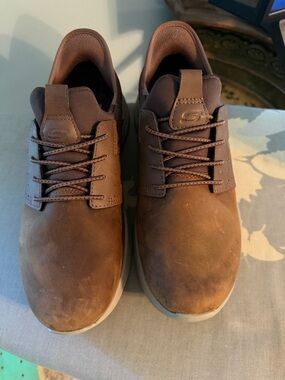 Skechers Men's Brown Lace-Up Casual Sneakers